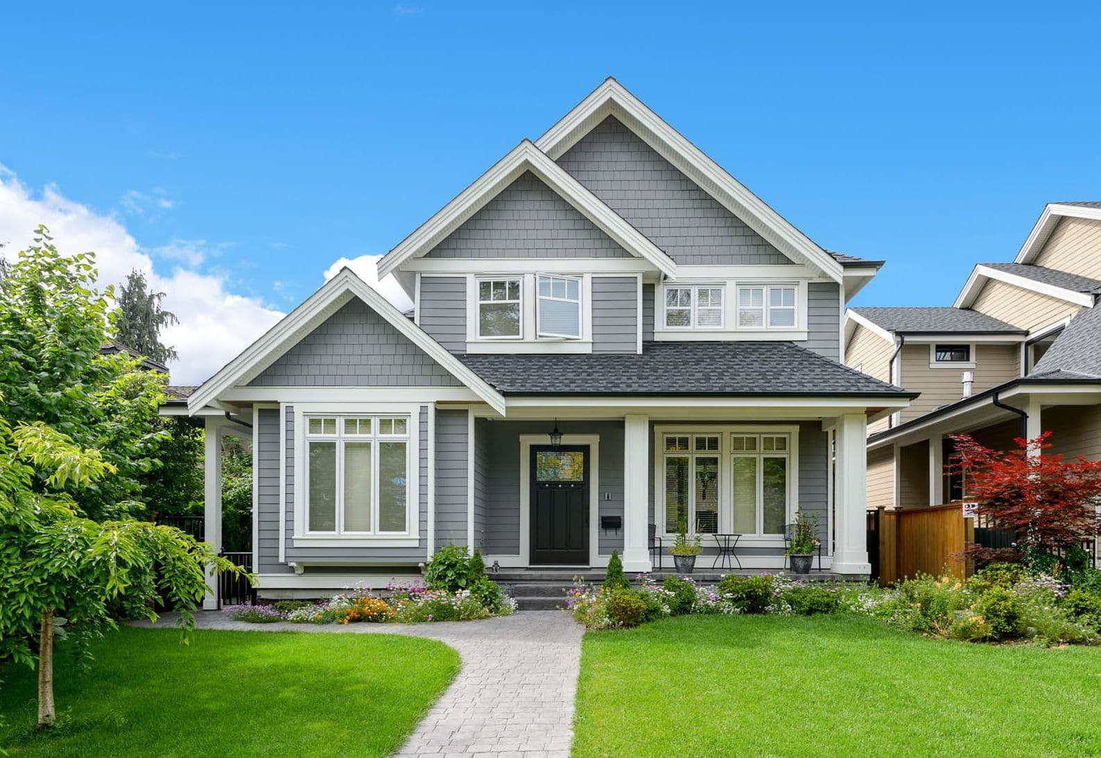 House on green grass