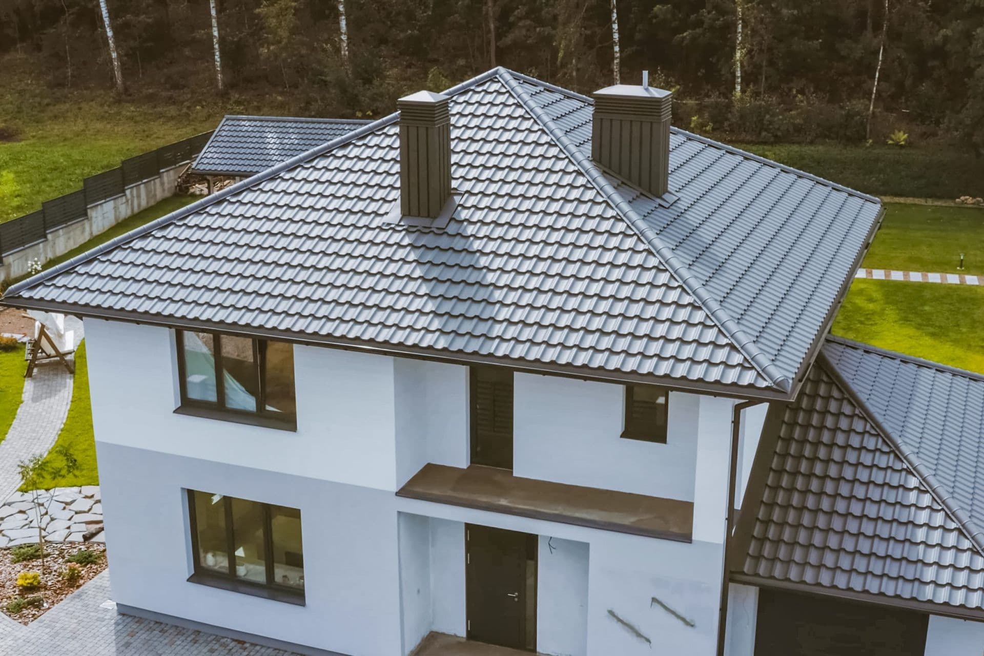 bigstock-House-With-A-Gray-Metal-Roof